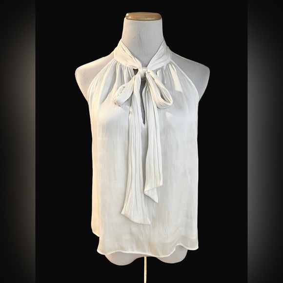 RESET by Jane Tops - RESET by Jane White Eleanor Silky Sleeveless Blouse Size Small